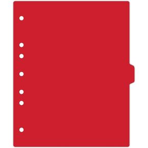 Carstens - Heavy Duty Plastic Ring Binder Dividers, Side Tab, 1/9 Cut, Tab 5 Position, US Letter, Red, Pack of 10, (2618-05) - Ideal Medical Chart Dividers or Index Tabs for 3 Ring Binders