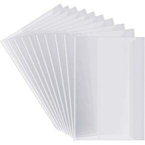 10pcs Clear Book Covers A5 Plastic Exercise Books Covers Waterproof Plastic Sleeves Transparent Slip on Book Cover for Home Office Books (8.5 * 5.9 Inch)