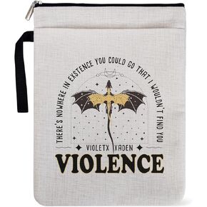 Fourth Wings Inspired Book Sleeve with Zipper for Book Lovers, Bookish Group Club Book Cover Gifts for Librarian Lovers Women, Paperback Book Protector Book Cover Dragons Lovers Book Gifts 9x12 Inch