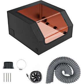 for creality Engraver Enclosure Fireproof and Dustproof Protective Cover 700x720x400mm with Exhaust Fan and Pipe Fits