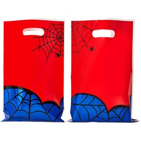 Yzzhaoo 30 Pcs Spider Goodie Bags Party Favors Bags with Handles for Birthday Party Theme Chiristmas Halloween Candy Bag Treat Cookie bag