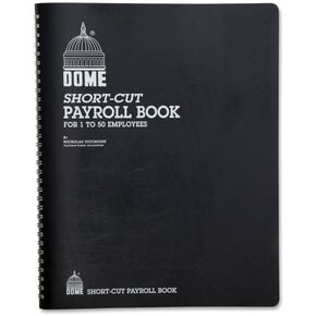 Dome 650 - Payroll Record, Single Entry System, Blue Vinyl Cover, 8 3/4 x11 1/4 Pages-DOM650 by DomeÃƒÂƒÃ‚Â‚ÃƒÂ‚Ã‚Â