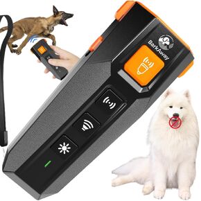 Ultrasonic Dog Bark Deterrent for Small, Medium, Large Breeds - Dog Bark Deterrent Devices with 4 Working Modes, LED Flashlight – 2 in 1 Pet Training Device with Wide Range, Humane Technology