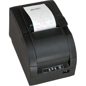 SNBC 132361 Model BTP-M300A Impact Receipt Printer, Black; USB, Serial, and Ethernet with Cutter, Internal Power Supply (Compatible with Popular POS Software Applications)