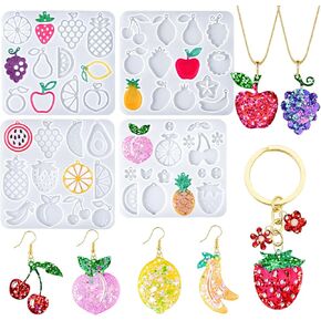 Resin Earring Molds 3pcs Ocean Marine Life Jewelry Resin Molds UV Resin Jellyfish Shell Starfish Earrings Keychain Necklaces Pendant Silicone Molds DIY Art Craft Jewelry Making Supplies