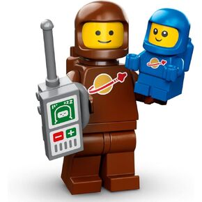سلسلة Minifigures القابلة للتجميع LEGO - رائد فضاء بني ومساحة ساحة 71037