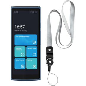 Language Translator Device Blue with Lanyard
