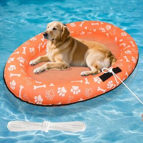59 '' x 39''Inflatable Dogs Pool مع حبل - جرو مقاوم للدموع مستقرة في أكسفورد ، طوف عائم ، لعبة الكلاب الصيفية القابلة للنفخ للكلاب الصغيرة المتوسطة الكبيرة التي تصل إلى 88 رطل