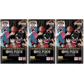 3X OP09 One Piece Card Game The New Four Emperors Emperors in The New World Booster Pack Factory Sealed for (3 Packs / 12 Cards per Pack) English