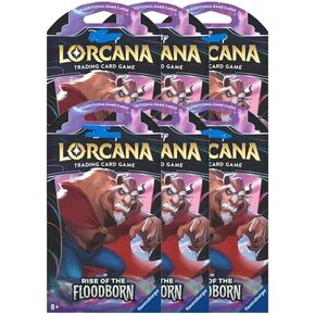 6 حزم Lorcana 12 Card Booster Pack Lorcana Rise of the Floodborn