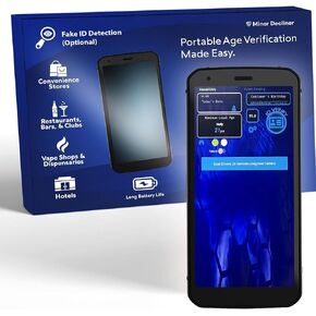 Mobile ID and Passport Scanner for Bars & Clubs - Easy to Use ID Checker for Your Business That Detects Expired IDs & Underage Customers – Works in All 50 States - Includes Optional Fake ID Detection