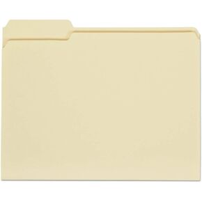 Universal 12121 File Folders, 1/3 Cut First Position, One-Ply Top Tab, Letter, Manila (Box of 100)