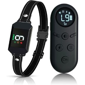 Dog Training Collar with Remote, IPX56 Waterproof Shock Collar with Beep, Vibration, Static Shock, Long-Range up to 2300FT (Open Areas), Type-C Rechargeable, for Small Medium & Large Dogs (4–66lbs)