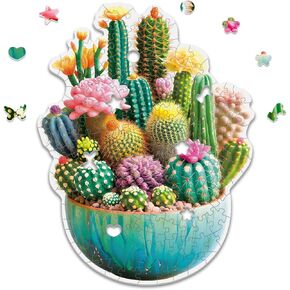 Wooden Unique Shapes Puzzle, 220 Piece Jigsaw Puzzle for Adults, Teens and Family Gfit for Valentine's Day Mother's Day, Flowers Original Design Puzzle (Flowers (220 pcs))