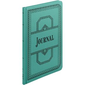 Boorum & Pease 66 Series Account Book, Journal Ruled, Green, 150 Pages, 12-1/8" x 7-5/8" (66-150-J) , Blue