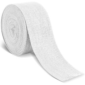 11 Yards Natural Cotton Twill Tape 2 Inch Wide, Herringbone Cotton Webbing, for DIY Crafting, Sewing, Dressmaking, Stitching(Log Color)