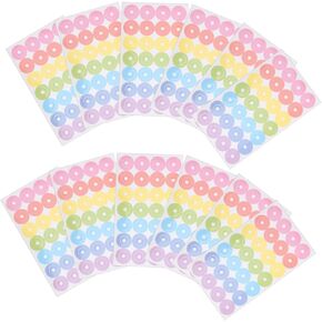 NUOBESTY 40 Sheet Self Adhesive Hole Reinforcement Stickers Tear Resistant Labels for Loose Leaf Paper Decorative Hole Punch Protectors for Office and School Use Adhesive Repair Decals