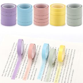 acDesign 30 Rolls Highlighter Tapes Colored Transparent Tape Removable Highlighter Strips Transparent Highlighter Tape for Books, 0.31" x 16.5 ft