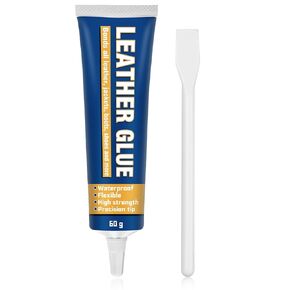 Leather Glue Permanent, 60ml High Strength Leather Adhesive, Waterproof Super Fabric Repair Glue for Furniture, Car Seat, Sofa, Shoes, Purses, Handbags, Fabric Restoration and Bonding