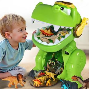 iPlay ، ألعاب ilearn Kids Big Dinosaur ، Toddler Toddler Barge T-Rex Box w/ 28 شخصيات ديناصور ، ولعيد عيد ميلاد جوراسي جوراسي ، هدية Jumbo لـ 3 4 5 6 7 7