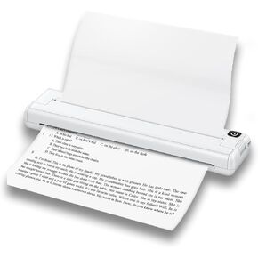 HURRISE Portable Printer for Travel,Inkless Thermal Compact Printer,Thermal Printing Printer,200dpi Mini Portable Rechargeable Inkless Thermal Printer for School