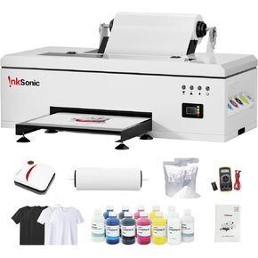 طابعة Inksonic R1390 A3 DTF ، آلة نقل DTF بعرض 13 بوصة ، طباعة ملابس مخصصة ، متوافقة مع مجموعة متعددة ، مباشرة للفيلم ، نظام تداول الحبر الأبيض ونظيفة السيارات ، C13