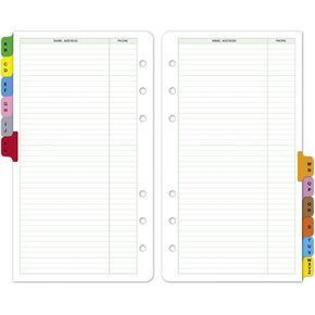 Day-Timer Portable Size Color Telephone and Address Directory, 3.75 x 6.75 Inches (14911)