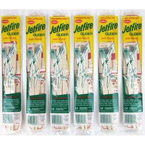 Big Game ~(6) JETFIRE Balsa Wood Airplane Glider GUILLOWS Jet Plane Model kit #30 New