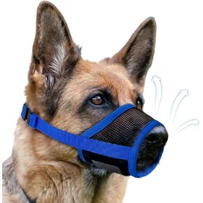 Dog Muzzle, Soft Air Mesh Muzzle for Small Medium Large Dogs Anti Biting Barking Chewing, Breathable Drinkable Adjustable Loop Pets Muzzle for German Shepherd Husky Labrador Retriever (Lividity,L)