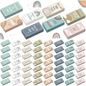 200 PCS الجميع مرحب بهم المحو الملهمة Bulk Boho Pun Pencil Erasers Pencors Back to School Hights Rainbow Daycare Stuffs for Champrict Office Pression Artists Award