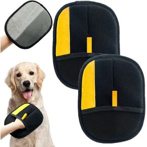 Pet Hair Removal Glove, Dog Cat Hair Gloves for Pet Hairs Removal, Reusable Pets Grooming Gloves for Dogs Cats, Washable Pets Hairs Remover Electrostatic Glove for Bed Sheets Couch Clothes Carpet (1)