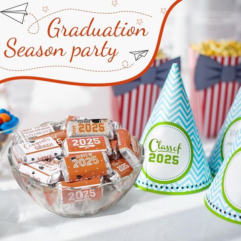 Outus 2024 Graduation Decoration Label Sticker Congrats Mini Candy Bar Wrapper Class of Party Supplies College High School Nursing Grad Celebration, Candy Not Included (Orange,180 Pcs) in Saudi Arabia