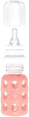 Lifefactory BPA-Free Glass Baby Bottles w/ Silicone Sleeves - 4 Pack (9 oz+ 4oz Sky & Ocean) in Saudi Arabia