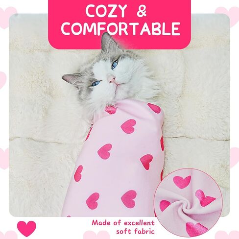 Cat Wrap for Cutting Nails, Self-Adhesive for Grooming, Anti-Scratch Cat Swaddle Wrap for Medicine, Nail Clipping, Teeth Brushing, Ear Cleaning in Saudi Arabia