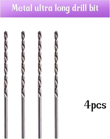 PENCK 3mm Drill Bit Straight Shank 300mm Length Twist Drill Bits High Speed Steel Extra Long Drill Bits Tool for Hardened Metal Plastic and Wood, 4pcs in Saudi Arabia