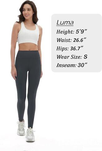 SEVEGO Tall Women's 30"/32"/34"/36" Yoga Leggings High Waist Workout Activewear Pants with Pockets in Kuwait