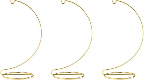 Creative Hobbies® 10 Inch Chrome Ornament Display Stands - Elegant Wire Hangers for Ornaments & Terrariums | Pack of 3 in Saudi Arabia