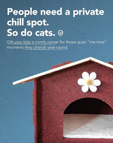 Lukamoo® Cute Cat House (Vanilla Mocha, Large) in Saudi Arabia