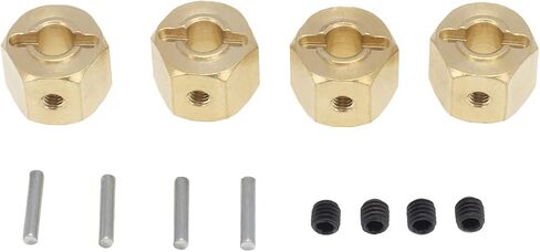 4PCS Brass Wheel Hex Heavier RC Hex Hub Replacement for Axial SCX10 90046 RR10 RGT 86100 MST 1/10 RC Accessory in Saudi Arabia