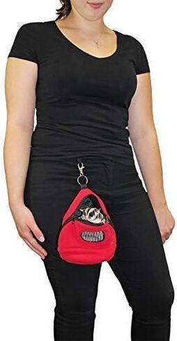 Kucci Carry Pouch - Fleece Travel Carrier Carrier Carrier - لداحن السكر والسناجب والمرموسيت والهامستر والقوارض والفئران والزواحف والحيوانات الأليفة الصغيرة الأخرى (X -Large) in Kuwait