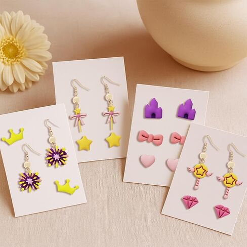 Polymer Clay Cutters - 14 Shapes Princess Theme Polymer Clay Cutters for Jewelry Creativity, Earring Making Kit with Storage Box in Saudi Arabia