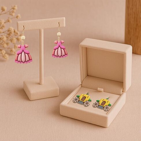 Polymer Clay Cutters - 14 Shapes Princess Theme Polymer Clay Cutters for Jewelry Creativity, Earring Making Kit with Storage Box in Saudi Arabia