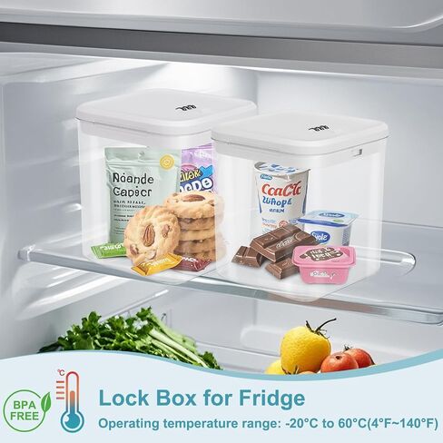 Gemaxvoled Medicine Lock Box with Code - Small Lockable Storage Box for Pills, Fridge Food & Phone | BPA-Free, Childproof | 5.5x5.5x6.3in | Home, Office & Travel Safe in Kuwait