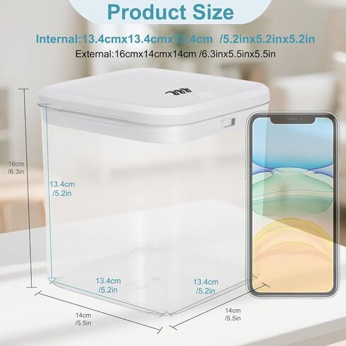 Gemaxvoled Medicine Lock Box with Code - Small Lockable Storage Box for Pills, Fridge Food & Phone | BPA-Free, Childproof | 5.5x5.5x6.3in | Home, Office & Travel Safe in Kuwait