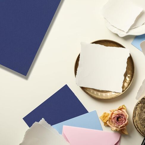 PA Paper Accents Textured Cardstock 8.5" x 11" Indigo, 73lb Colored cardstock Paper for Card Making, Scrapbooking, Printing, Quilling and Crafts, 25 Piece Pack in Kuwait