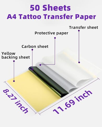 Phomemo TP83 Pluetooth Tattoo Stency Printer مع 10pcs A4 Transfer Paper و 50 Sheets A4 Size Stencil Paper for Tattooing in Saudi Arabia