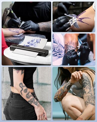 Phomemo TP83 Pluetooth Tattoo Stency Printer مع 10pcs A4 Transfer Paper و 50 Sheets A4 Size Stencil Paper for Tattooing in Saudi Arabia