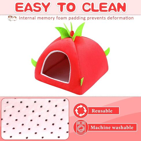 UPINS Large Guinea Pig Hideout,Guinea Pig Bed Washable Small Animal House Cage Accessories for Chinchillas Hamsters Hedgehogs Ferrets Bearded Dragons and Rats in Saudi Arabia