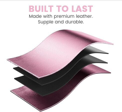 Leather Airtag Cat Collar - Waterproof Cat Collar AirTag Holder with Metal Buckle | Comfortable, Glossy Cats Tracker Collars with Bell for Girl Boy Cats, Kittens, and Puppies (Rose Gold) in Kuwait