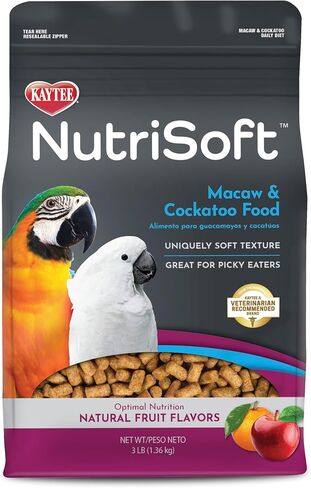 Kaytee Nutri Soft Pet Macaw & Cockatoo Bird Food, 3 Pound in Saudi Arabia